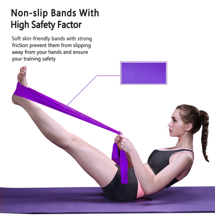 3 In 1 TPE Yoga Stretch Sheet Fitness Elastic Band Resistance Band Strength Training Stretch Band Set-Reluova