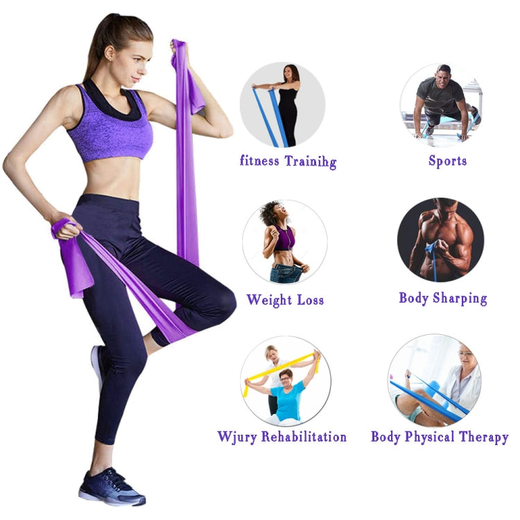 3 In 1 TPE Yoga Stretch Sheet Fitness Elastic Band Resistance Band Strength Training Stretch Band Set-Reluova