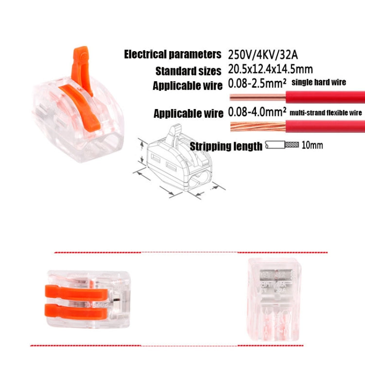 10 PCS VSE-412W Terminal Building Wiring Push-in Connector Quick Connection Terminal - Reluova 