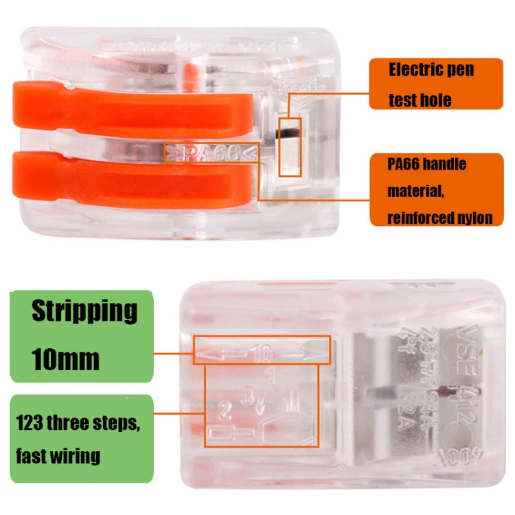 10 PCS VSE-412W Terminal Building Wiring Push-in Connector Quick Connection Terminal - Reluova 