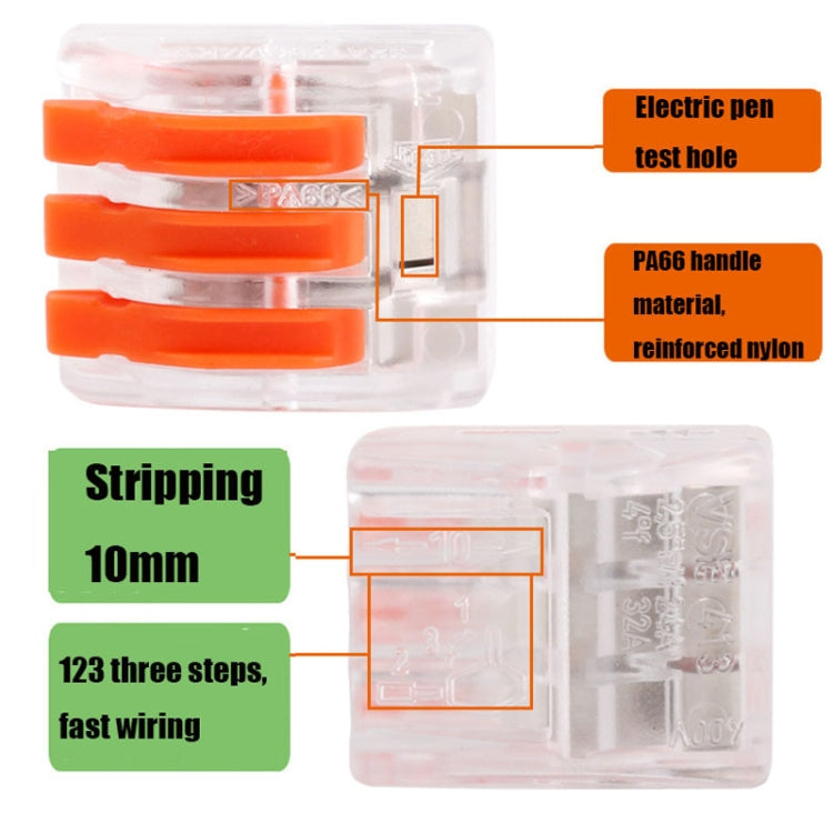 10 PCS VSE-413W Plastic Terminal Home Wiring Terminal Wire Connector