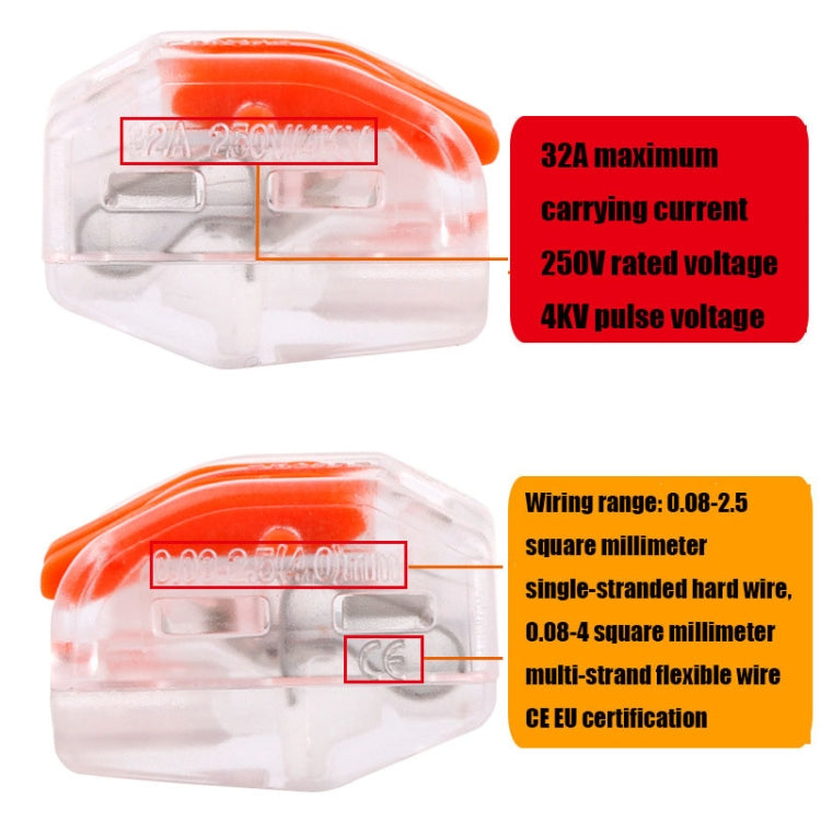 10 PCS VSE-413W Plastic Terminal Home Wiring Terminal Wire Connector