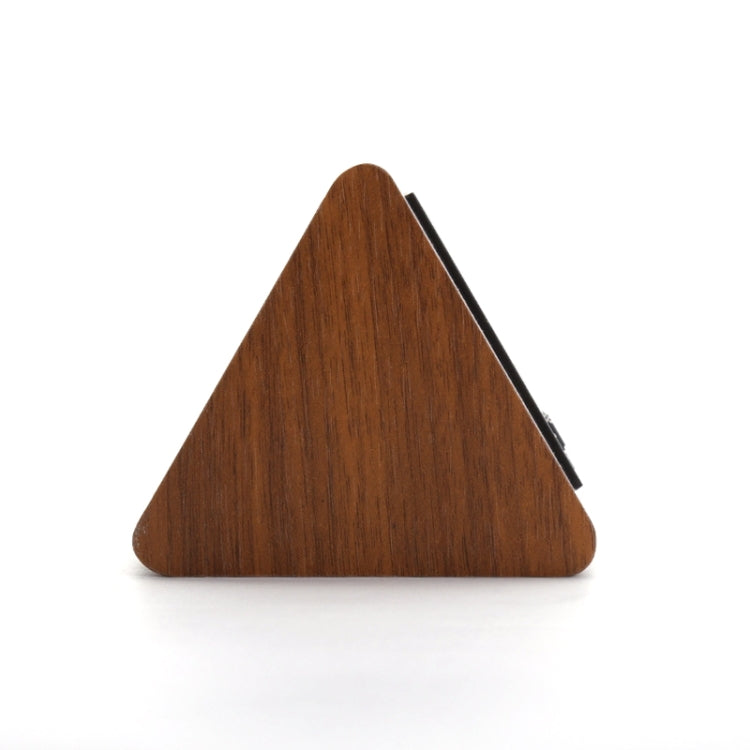 Mute Luminous Electronic Clock Wooden Sound Control Small Triangle Alarm Clock My Store