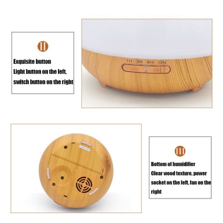 YCTA-008 Household Mute Small Wood Grain Colorful Light Aroma Diffuser Night Tree Air Humidifier Reluova