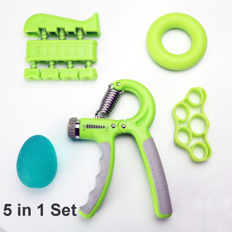 5 In 1 Counting Grip Device Fitness Adjustment Grip Device  Finger Trainer Set