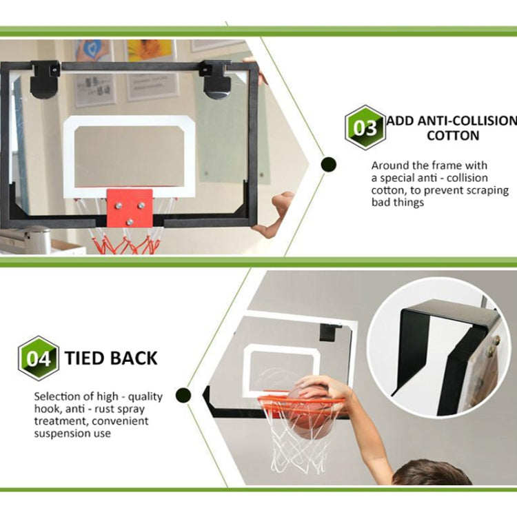 Children Basketball Stand Transparent Wall-Mounted Basketball Board