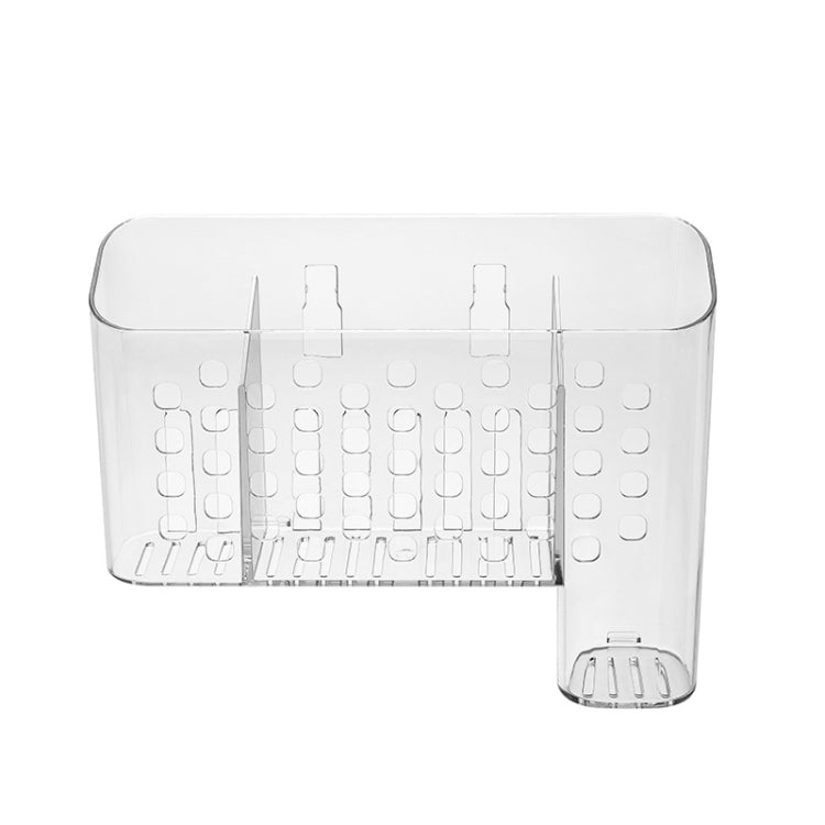 Magic Sticker Plastic Toiletry Makeup Storage Box Transparent Home Creative Organizing Box,Specification: Reluova