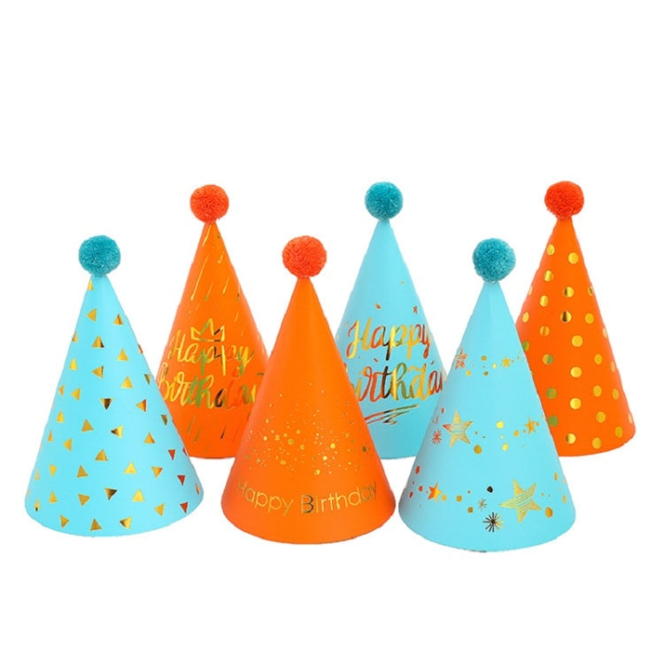 20 PCS Sequined Fur Ball Birthday Hat Birthday Party Supplies Dress Up Paper Hat-Reluova