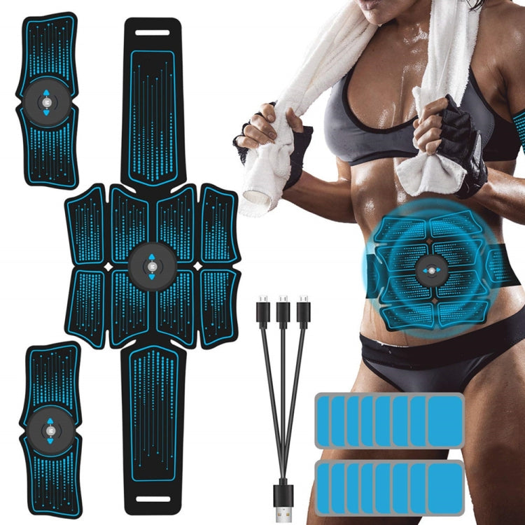 8-Piece Lazy Abdomen Fitness Massager Rechargeable Home Fitness Belt Abdominal Muscle Stickers Reluova