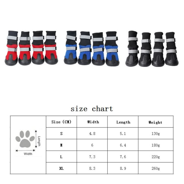 Pet Long-Tube Shoes Medium & Large Dogs Outdoor Wear-Resistant Snow Boots - Reluova