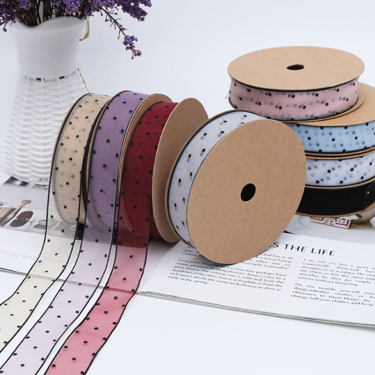 Transparent Snow Dots Yarn Ribbon Gift Box Packaging Material