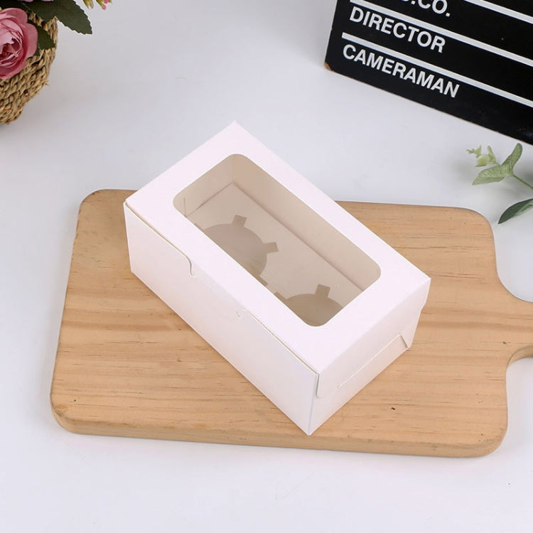 25 PCS Window Cupcake Packaging Box Muffin Cake Box With Inner Support My Store