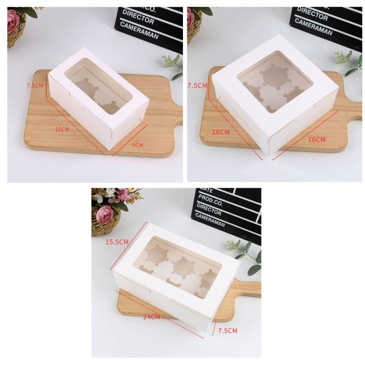 25 PCS Window Cupcake Packaging Box Muffin Cake Box With Inner Support My Store