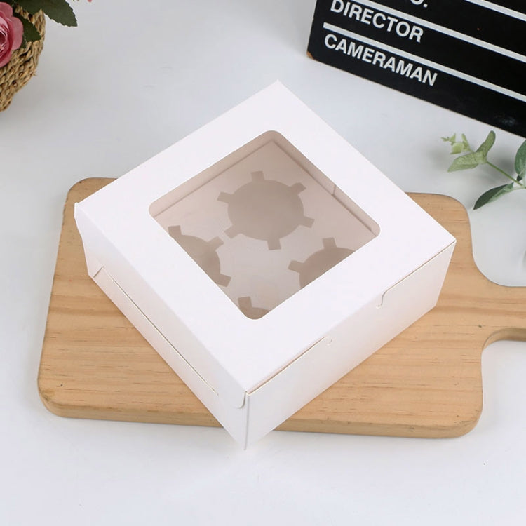 25 PCS Window Cupcake Packaging Box Muffin Cake Box With Inner Support My Store