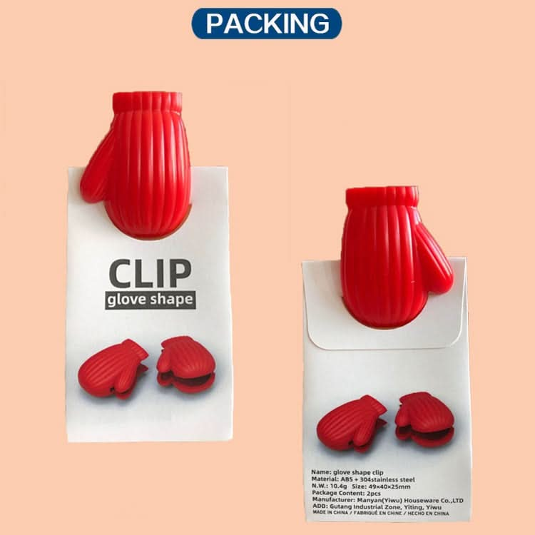 3Glove Shape Food Bag Holder Plastic Bag Sealing Clip Snack Sealing Clip-Reluova