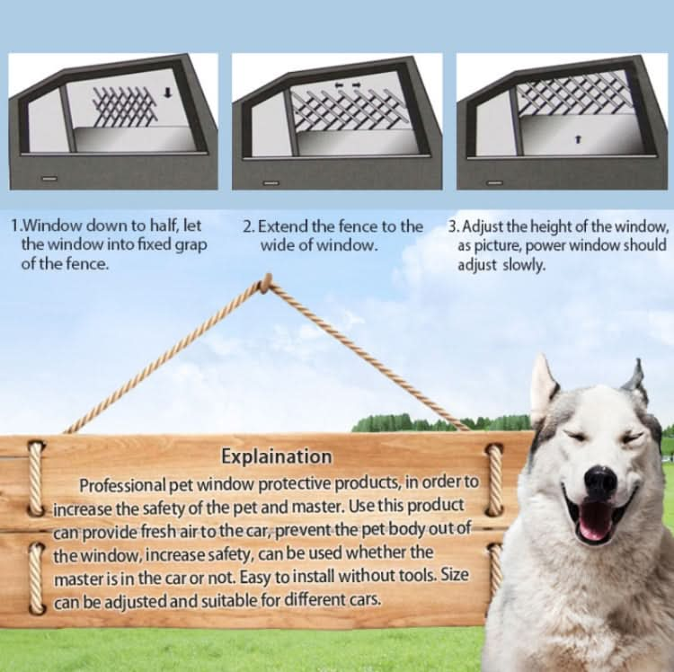 Pet Car Window Protective Fence Car Retractable Protective Fence - Reluova