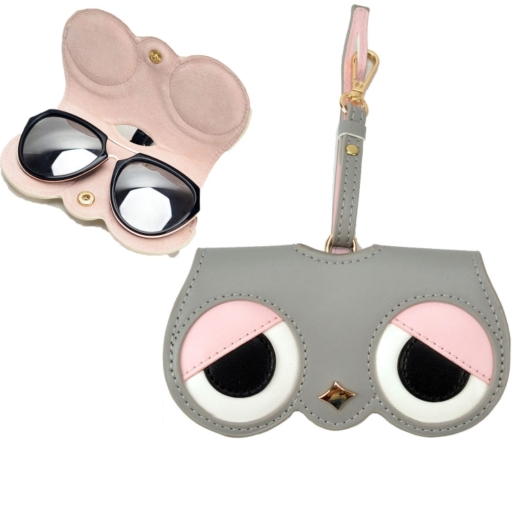 Cute And Funny PU Sunglasses Case Portable Glasses Case With Hanging Buckle Reluova