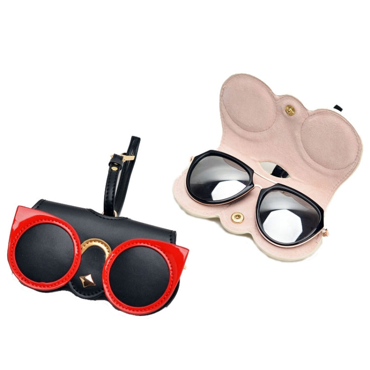 Cute And Funny PU Sunglasses Case Portable Glasses Case With Hanging Buckle Reluova