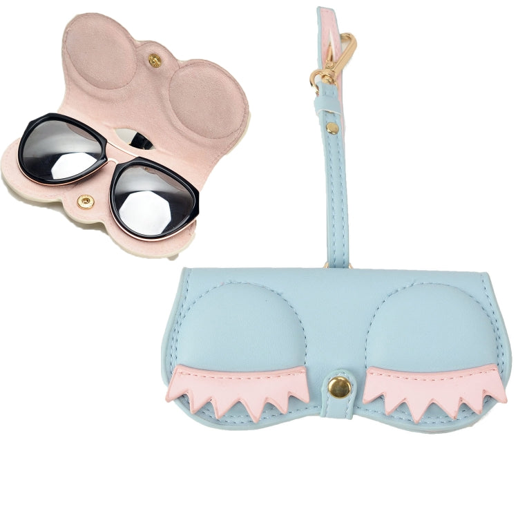 Cute And Funny PU Sunglasses Case Portable Glasses Case With Hanging Buckle Reluova