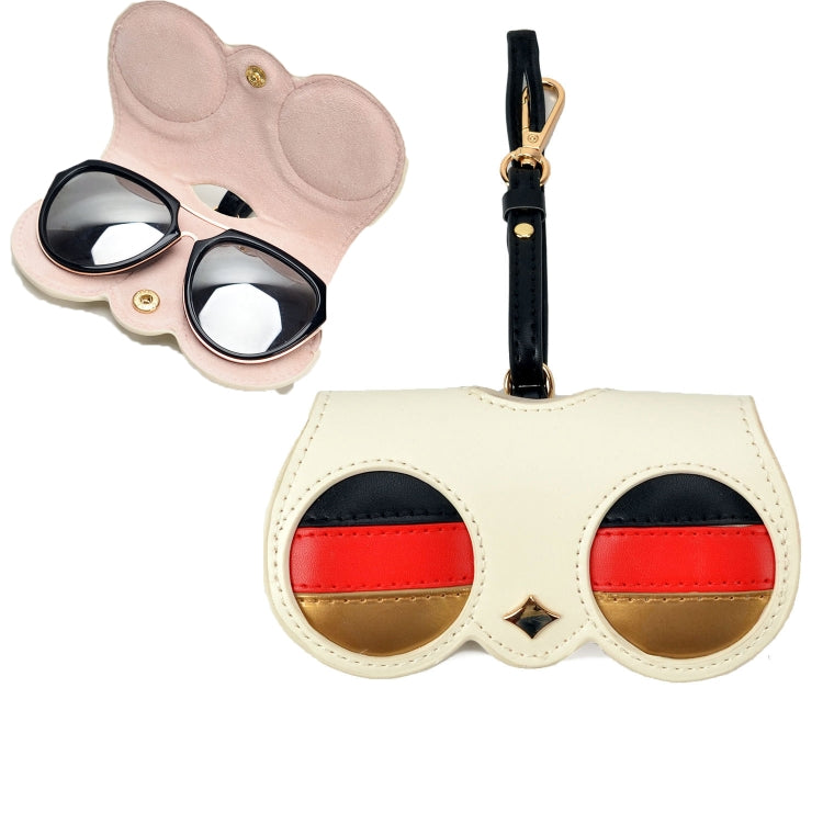 Cute And Funny PU Sunglasses Case Portable Glasses Case With Hanging Buckle Reluova