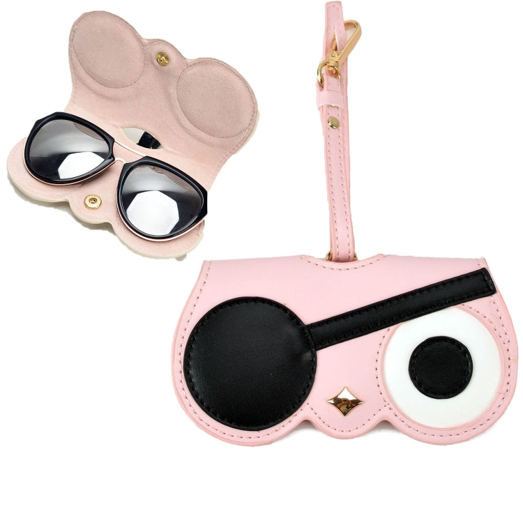 Cute And Funny PU Sunglasses Case Portable Glasses Case With Hanging Buckle Reluova