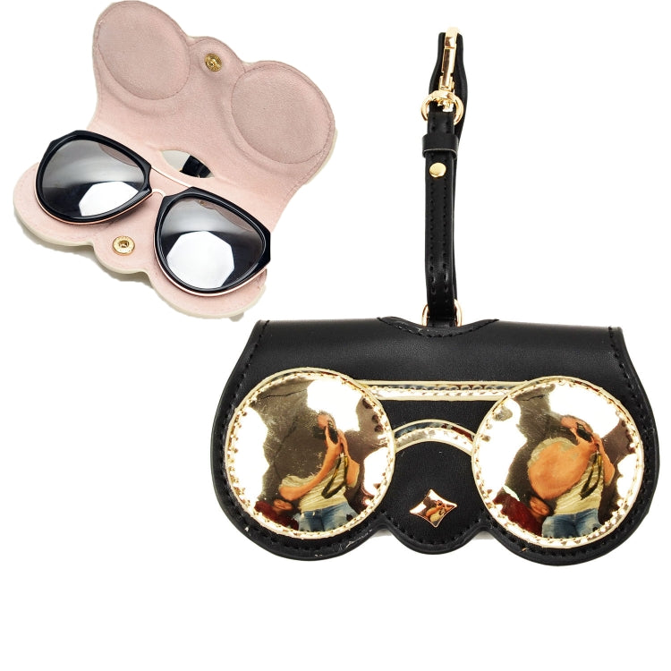 Cute And Funny PU Sunglasses Case Portable Glasses Case With Hanging Buckle Reluova