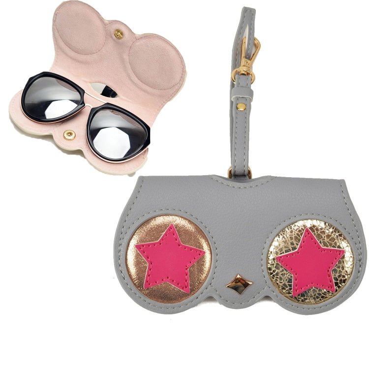 Cute And Funny PU Sunglasses Case Portable Glasses Case With Hanging Buckle Reluova