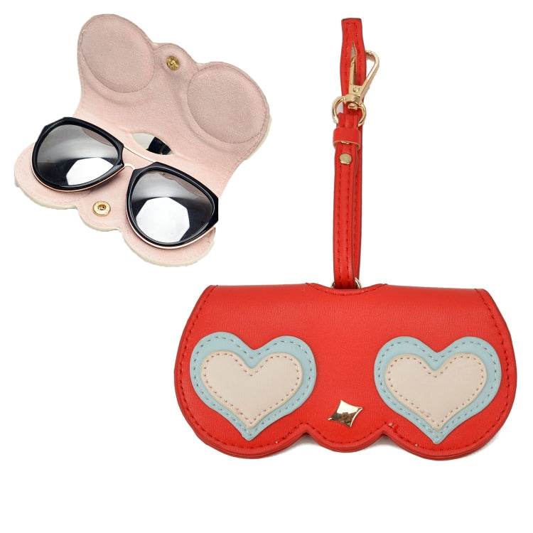 Cute And Funny PU Sunglasses Case Portable Glasses Case With Hanging Buckle Reluova