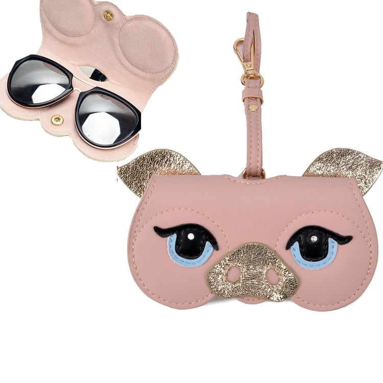 Cute And Funny PU Sunglasses Case Portable Glasses Case With Hanging Buckle Reluova