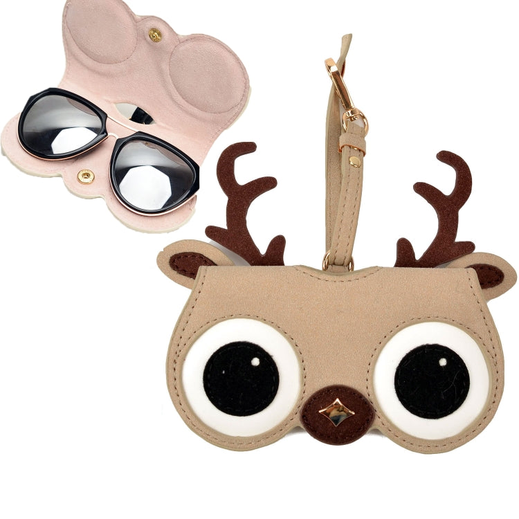 Cute And Funny PU Sunglasses Case Portable Glasses Case With Hanging Buckle Reluova