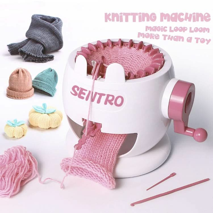 Hand Knitting Machine Children Play House Toy DIY Knitting Wool Machine Reluova