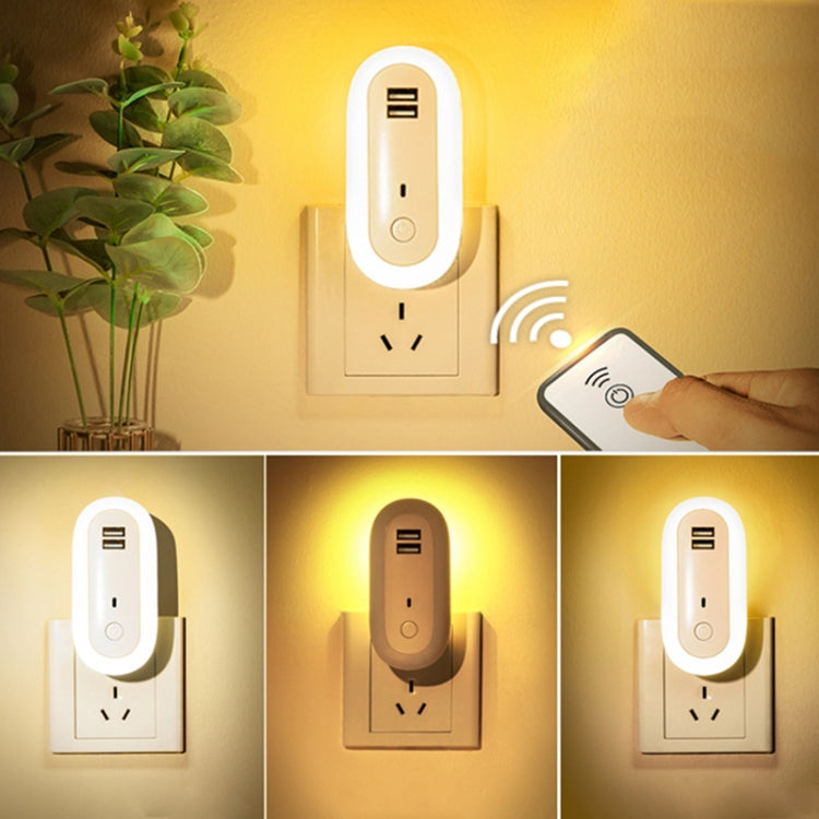 Remote Control Timer Dimming Night Light Bedroom Socket LED Wall Light, CN Plug My Store