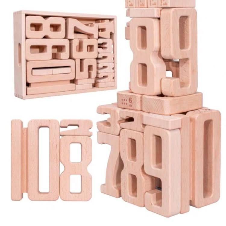 Children Particle Beech Number Building Blocks Children Mathematics Early Education Toy Teaching Aids Reluova