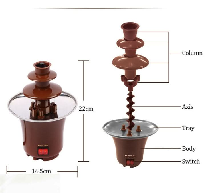 Mini Fountain Creative Design Chocolate Heating Fondue Machine Reluova