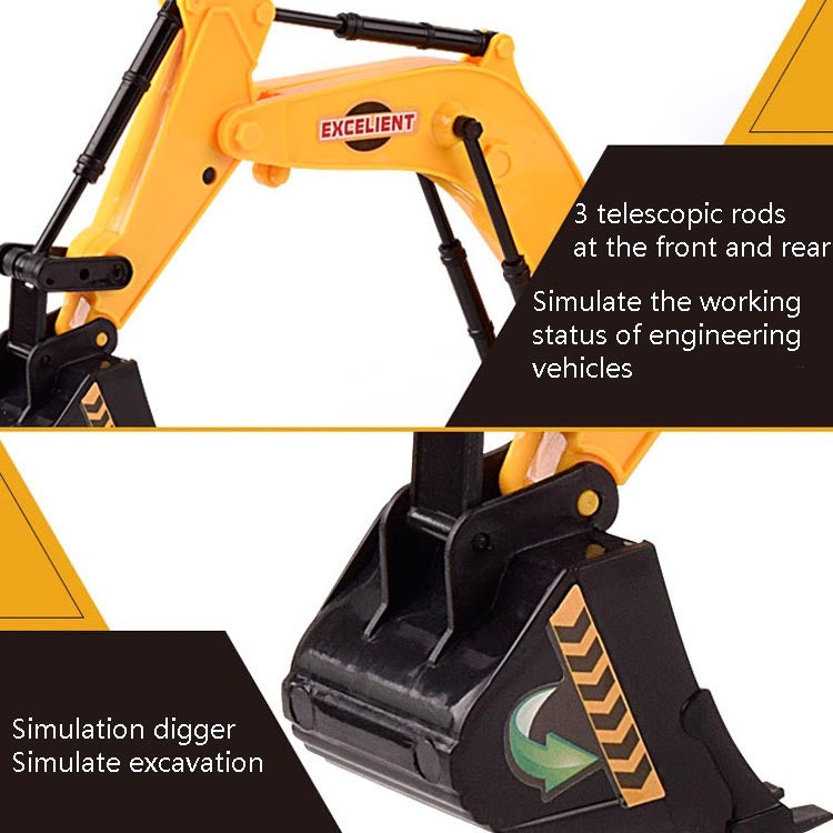 Children Light And Music Simulation Electric Excavator Car Toy, Style: