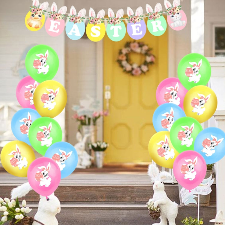 Easter Party Decoration Sequined Balloon Cake Flag Set My Store