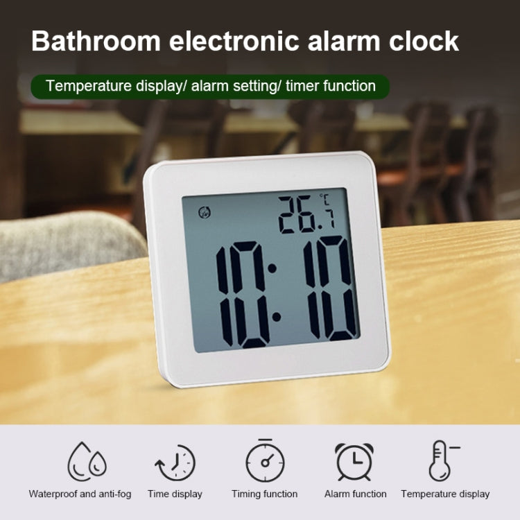 Waterproof Wall Clock LCD Bathroom Clock Kitchen Electronic Alarm Clock My Store