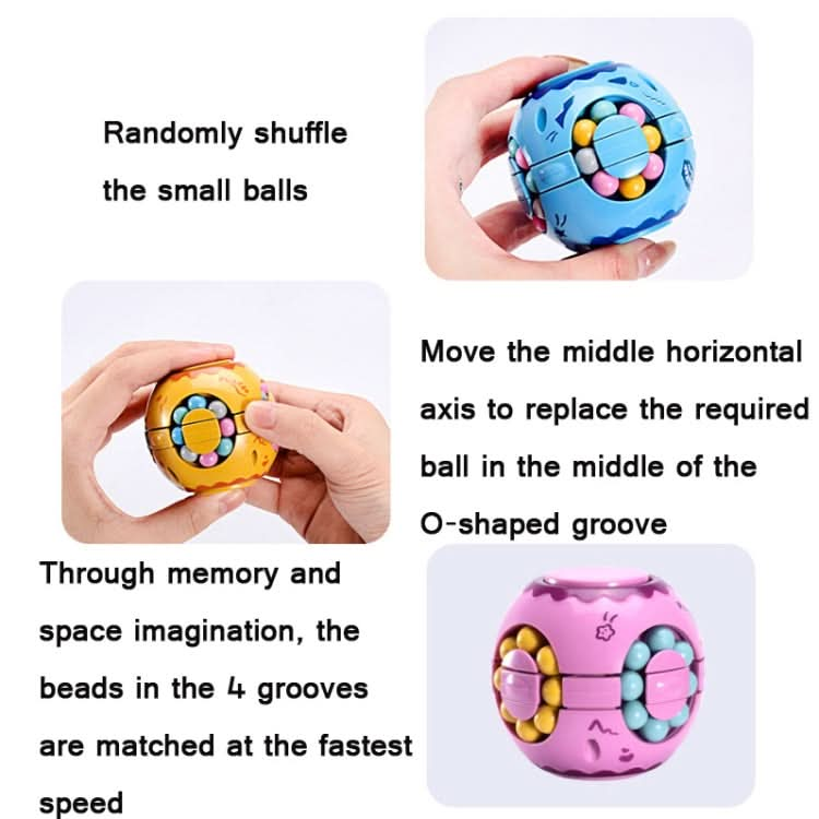 3 PCS Finger Magic Bean Rubik Cube Toy Children Intelligence Fingertip Spinning Top Reluova