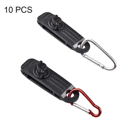 10pcs /Set Outdoor Camping Canopy Windproof Clip Tent Additional Pull Point Plastic Clip Rainproof Tarp Fixing Clip