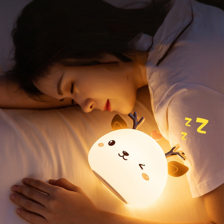 Cute Deer Silicone Pat Light Bedroom Colorful Night Light My Store