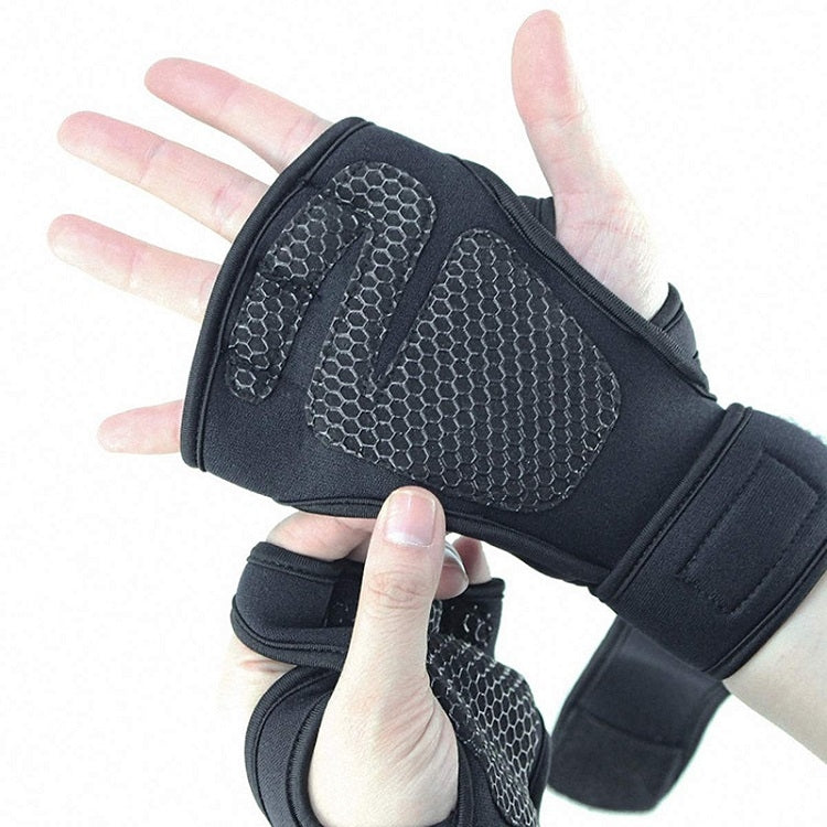 Half-Finger Sports Gloves Non-Slip Silicone Fitness Equipment Gloves Sports Compression Wristbands