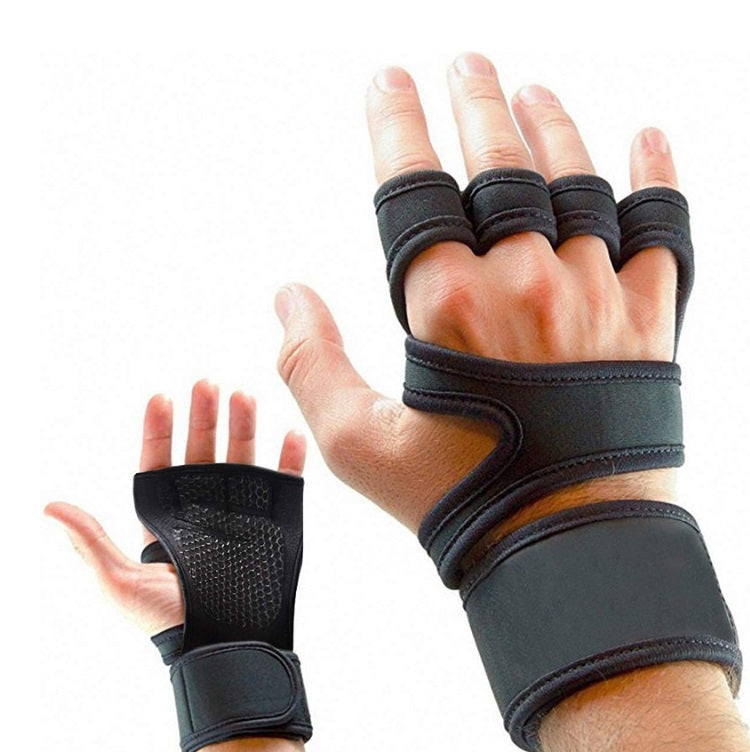 Half-Finger Sports Gloves Non-Slip Silicone Fitness Equipment Gloves Sports Compression Wristbands