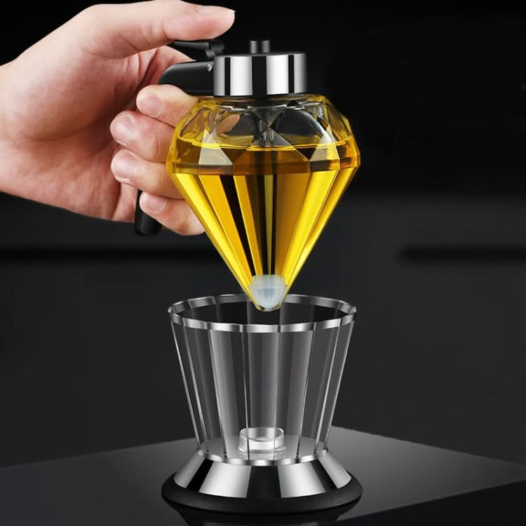 Diamond Oil Can Glass Dustproof Vinegar Oil Bottle One-Click Multi-Purpose Kitchen Seasoning Bottle - Reluova