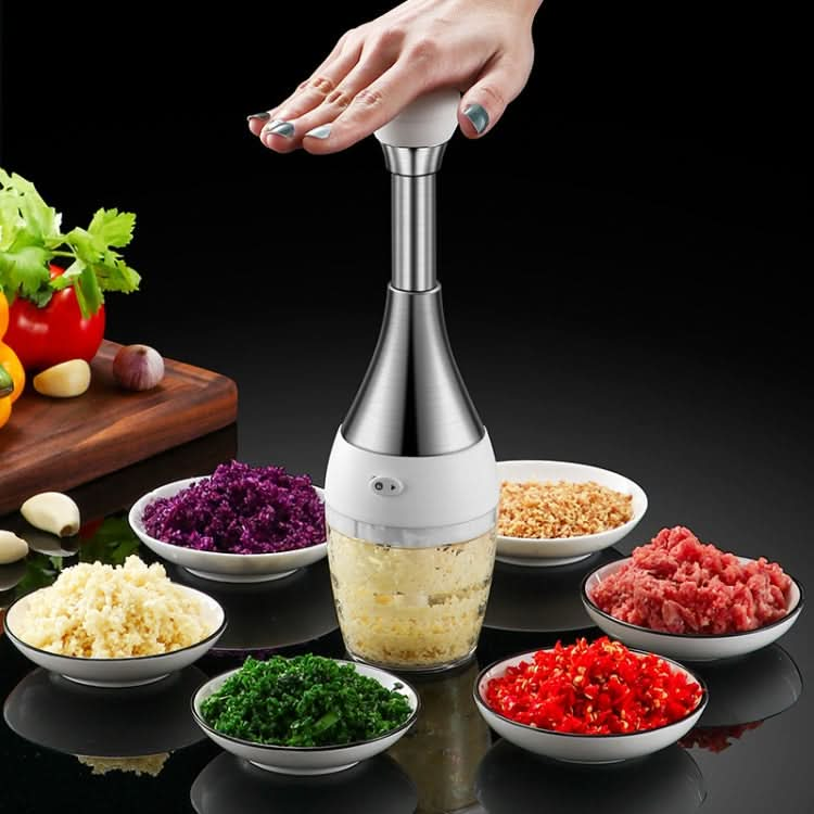 304 Stainless Steel Pressing Mincer Household Multifunctional Vegetable Cutter Pounding Garlic-Reluova