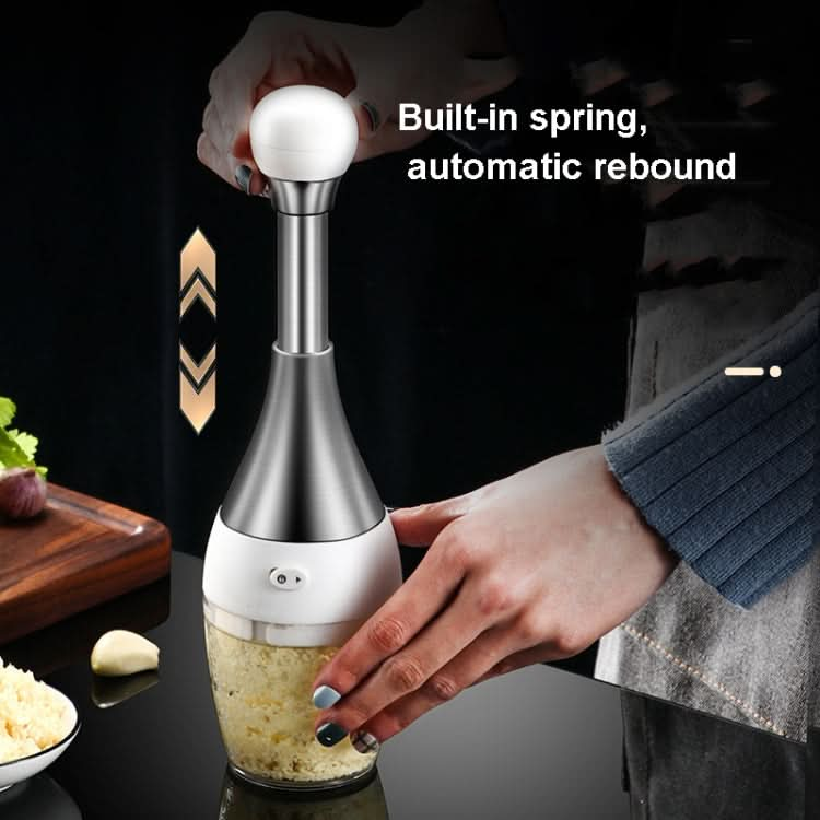 304 Stainless Steel Pressing Mincer Household Multifunctional Vegetable Cutter Pounding Garlic-Reluova