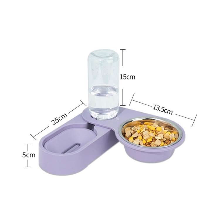 Pet Supplies Dog Cat Food Bowl Folding Rotating Double Bowl - Reluova