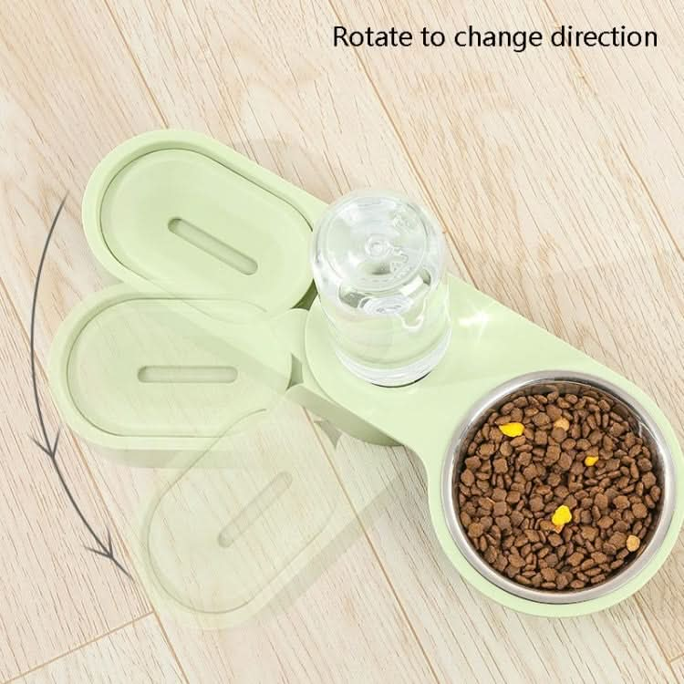 Pet Supplies Dog Cat Food Bowl Folding Rotating Double Bowl - Reluova