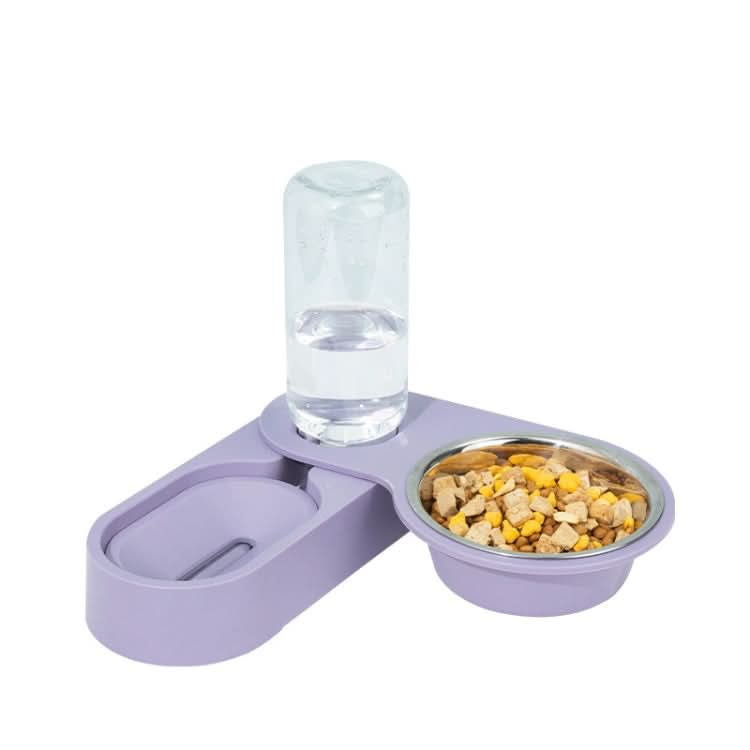 Pet Supplies Dog Cat Food Bowl Folding Rotating Double Bowl - Reluova