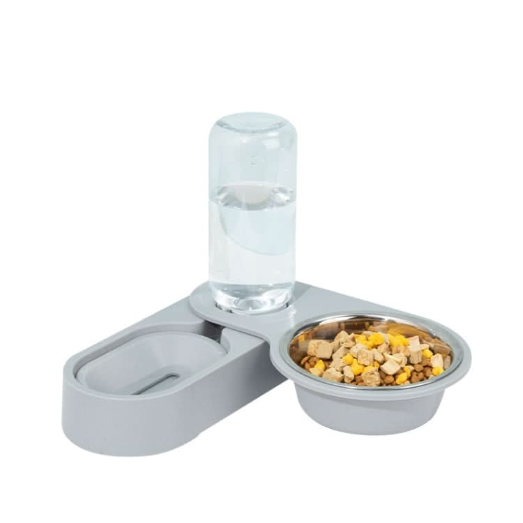 Pet Supplies Dog Cat Food Bowl Folding Rotating Double Bowl - Reluova