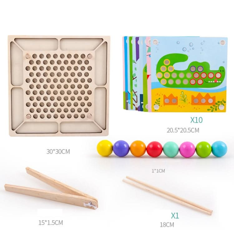 Chopsticks Clip Beads Educational Toys Hand-Eye Coordination Concentration Training Toys Random Color Delivery Reluova